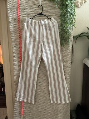 Knot sister striped linen pants size medium